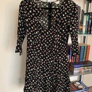 Business-y black dress w/ cutout & designs